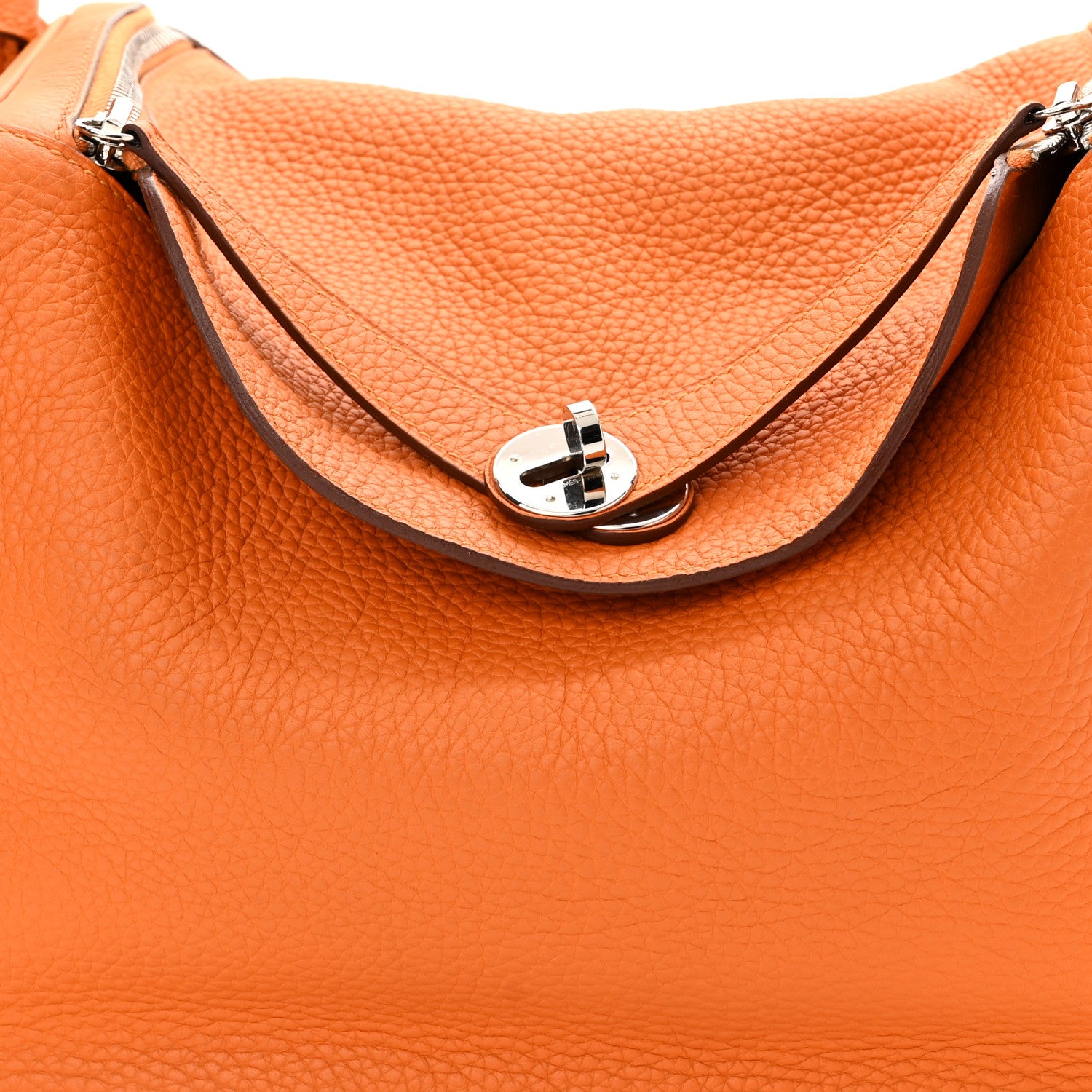 Hermes Taurillon Clemence Lindy 30 Orange 8 of 13