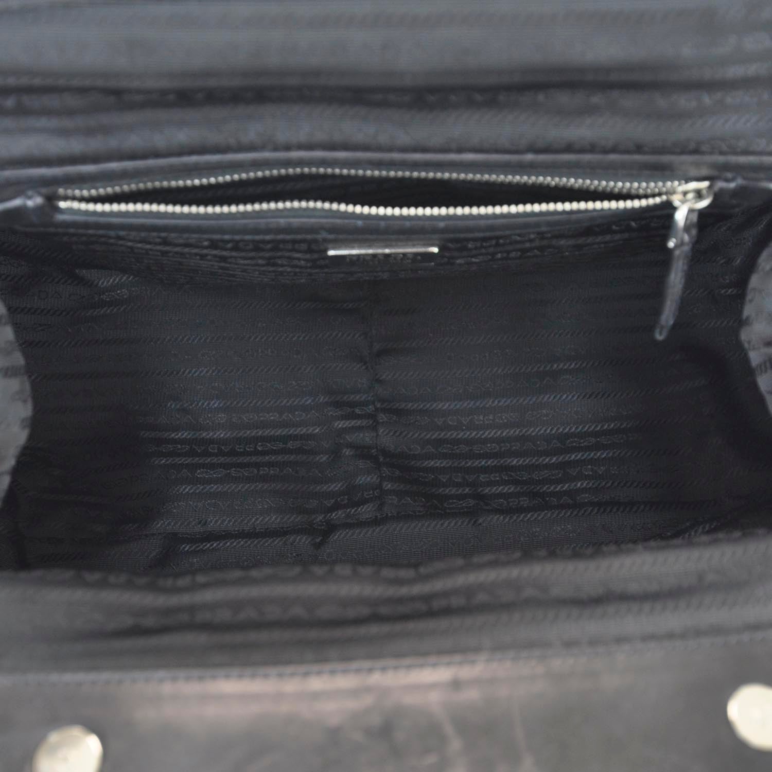 Prada Nappa Leather Gaufre Framed Bag Nero Black 7 of 9