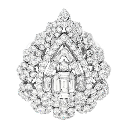 Parker & West by FASHIONPHILE 18K White Gold Diamond 4.70ctw Multi Shape Cocktail Ring  56 7.5 7 of 9