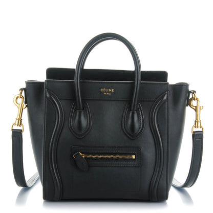Celine Smooth Calfskin Nano Luggage Black 1 of 8