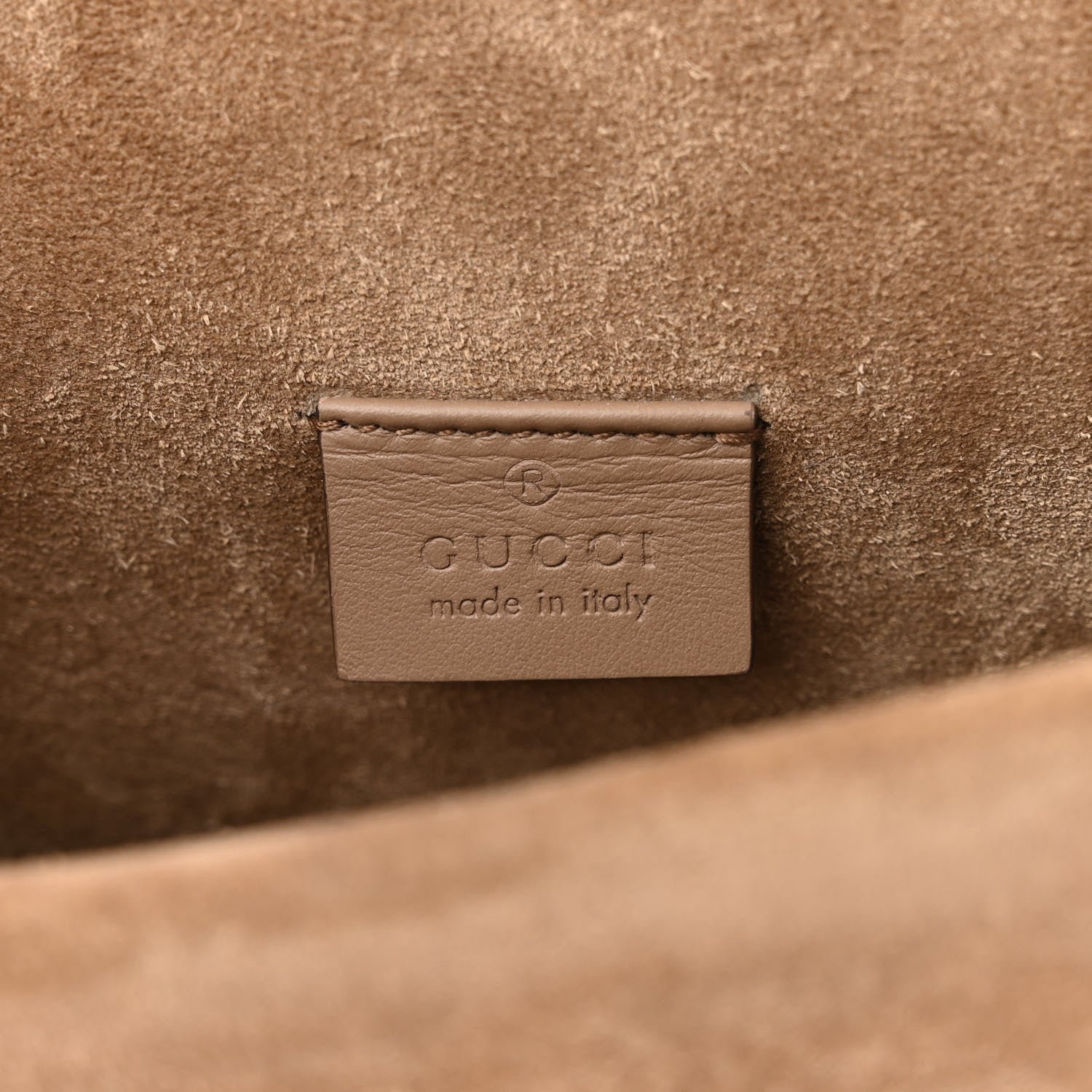 Gucci GG Supreme Monogram Suede Crystal Small Dionysus Shoulder Bag Beige Ebony Taupe 6 of 12