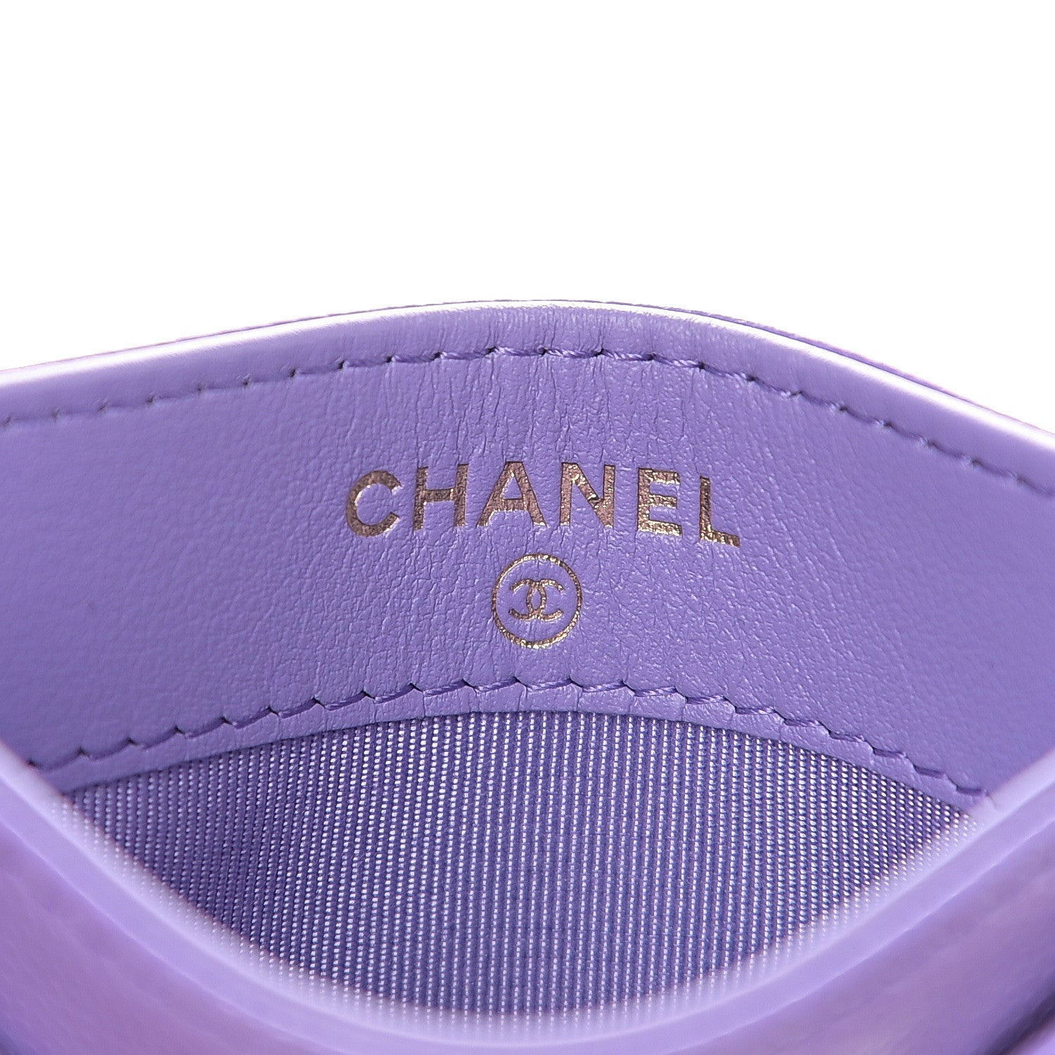 Chanel Caviar Quilted Card Holder Purple 5 of 8