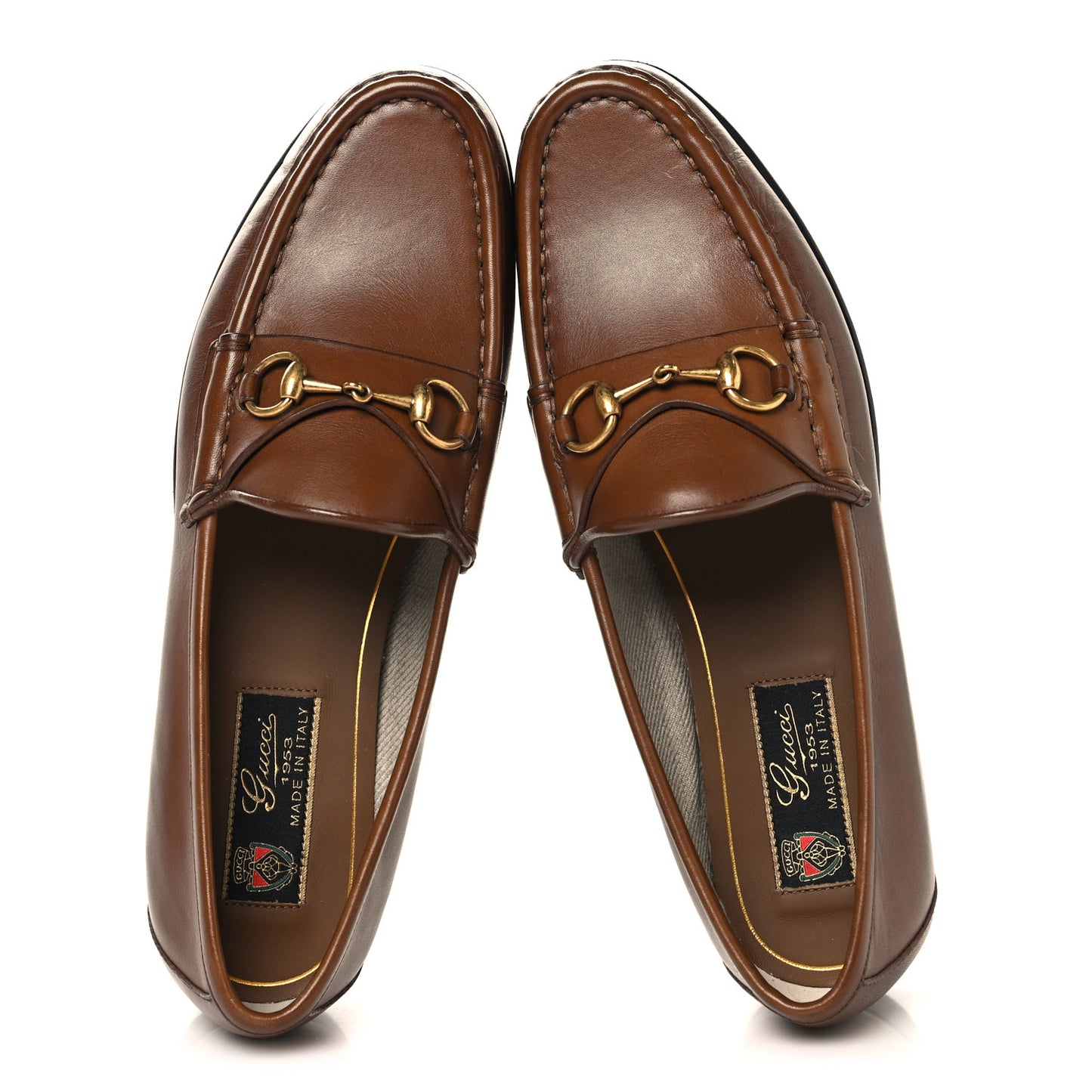 Betis Glamour Calfskin Womens 1953 Horsebit Loafers 37.5 Brown Sugar