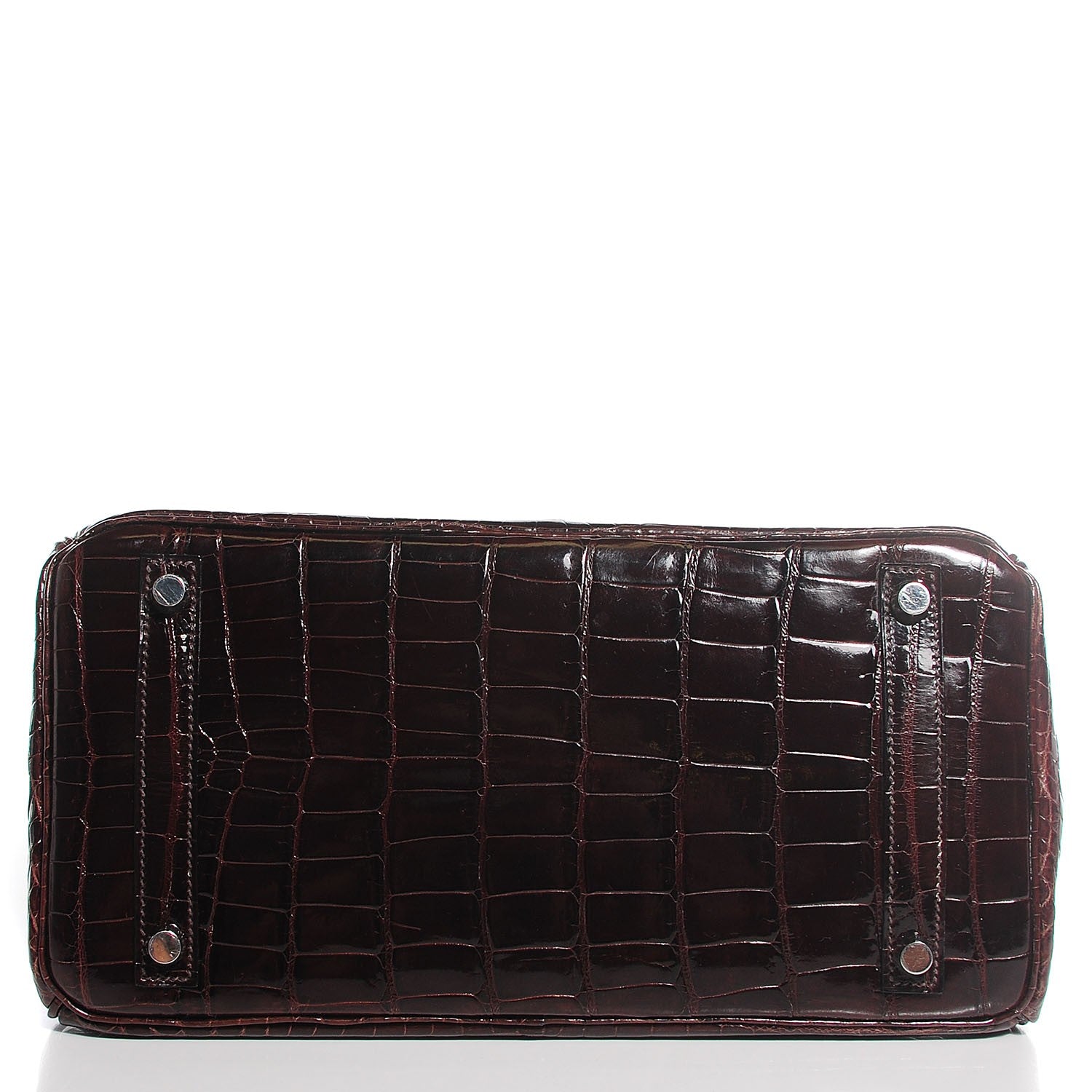 Hermes Shiny Niloticus Crocodile Birkin 30 Chocolate 6 of 25
