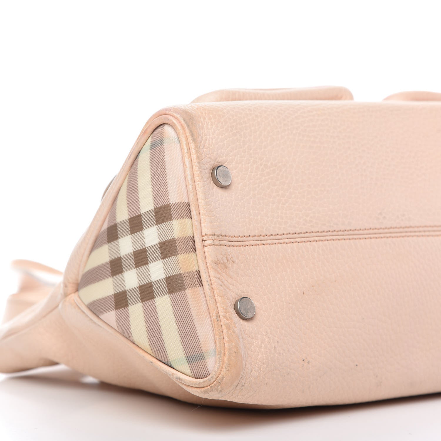 Burberry Calfskin House Check Toggle Shoulder Bag Light Nude 6 of 15