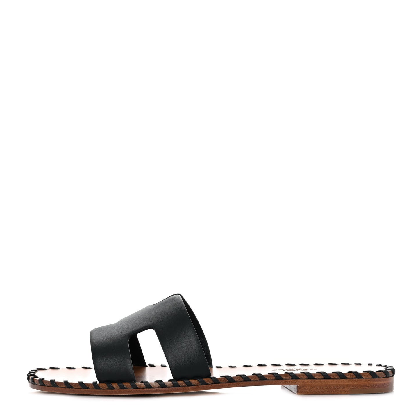 Box Calfskin Braided Oran Sandals 35.5 Black