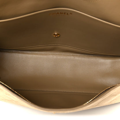 Chanel Suede Calfskin Small Souplissimo Maxi Flap Dark Beige 4 of 9