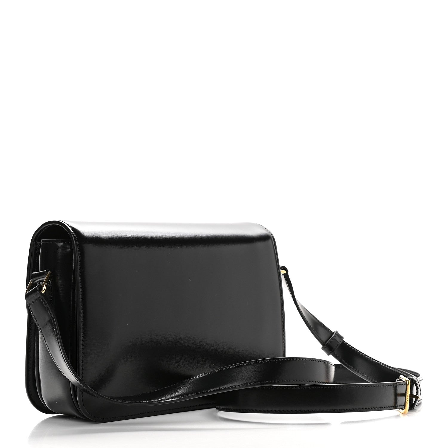 Celine Shiny Calfskin Medium Triomphe Black 3 of 9