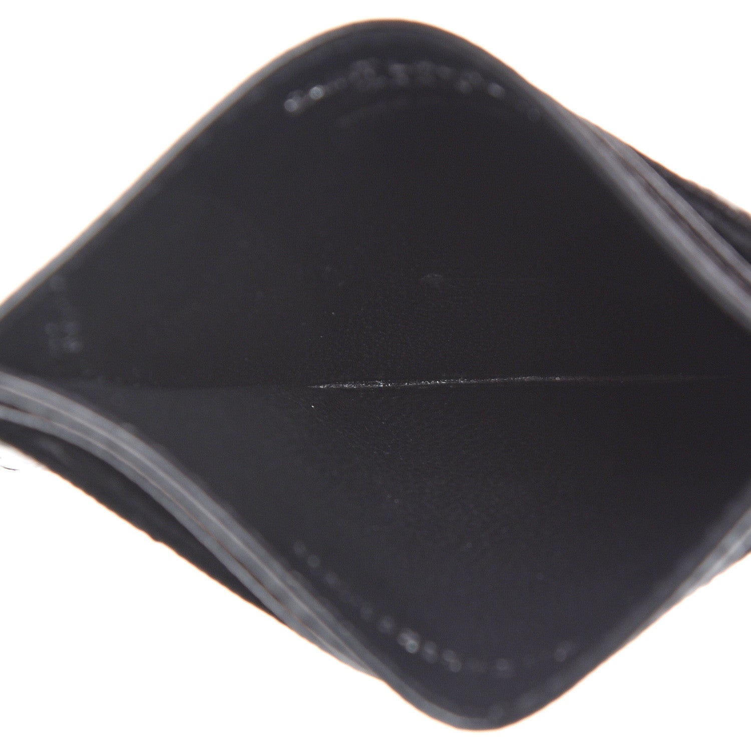 Saint Laurent Grain De Poudre Matelasse Chevron Monogram Credit Card Case Black 4 of 7