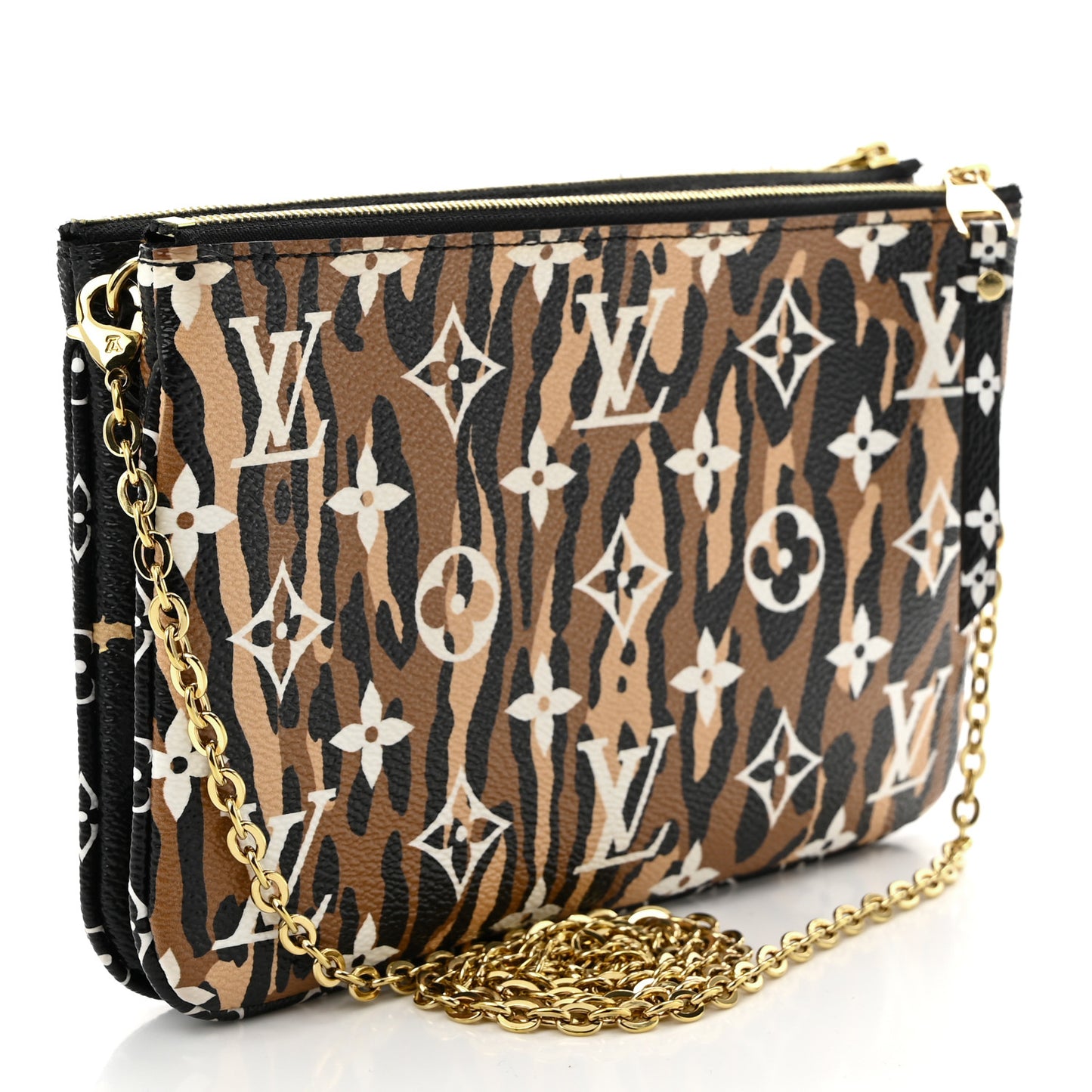 Monogram Giant Jungle Pochette Double Zip Black