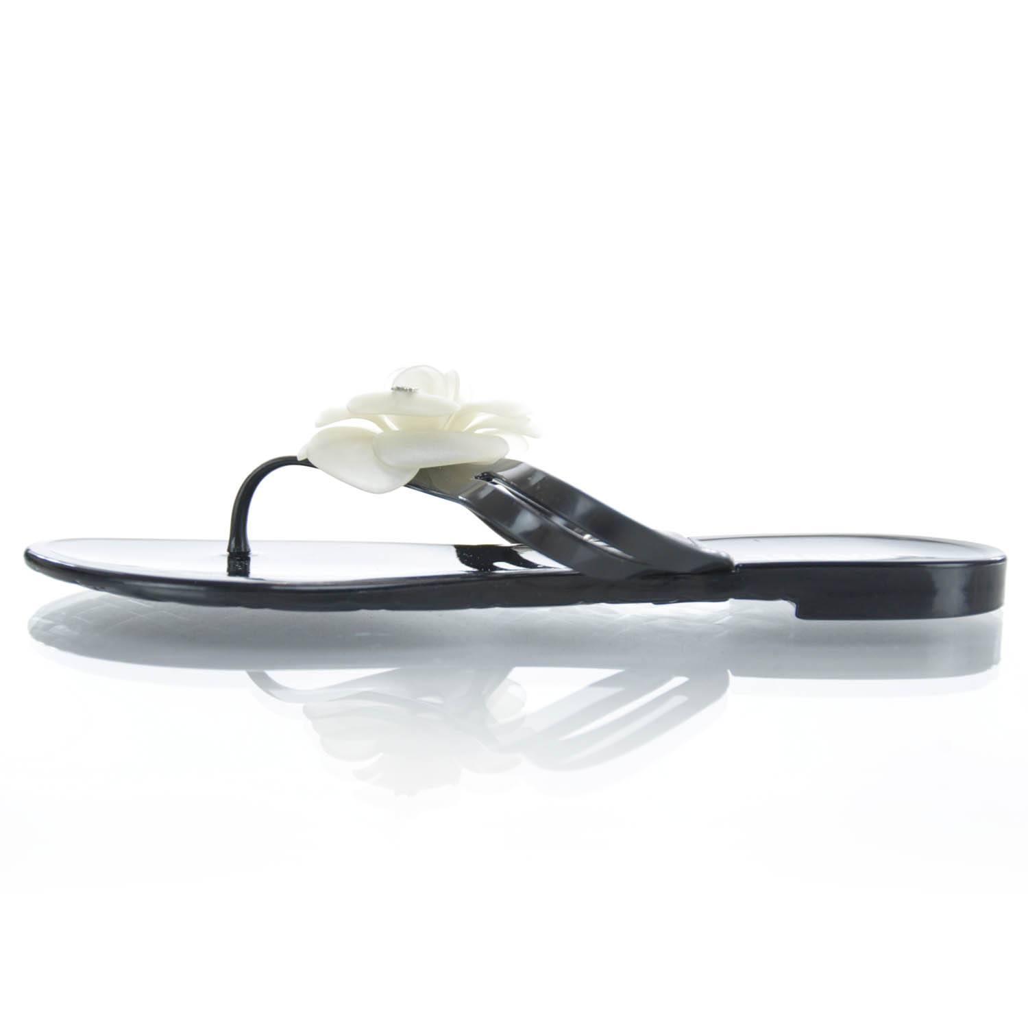 Chanel Jelly Camellia Thong Sandals 40 1 of 6