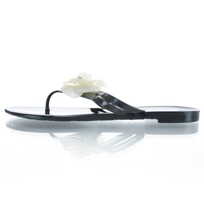 Chanel Jelly Camellia Thong Sandals 40 1 of 6
