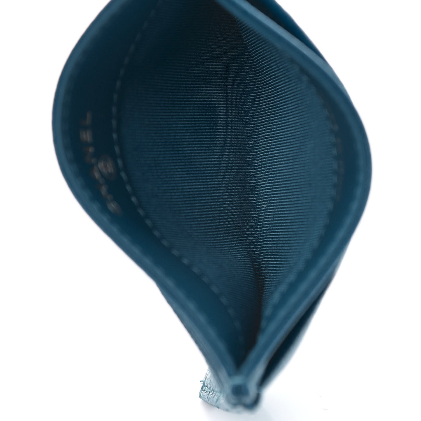 Caviar Quilted Card Holder Blue