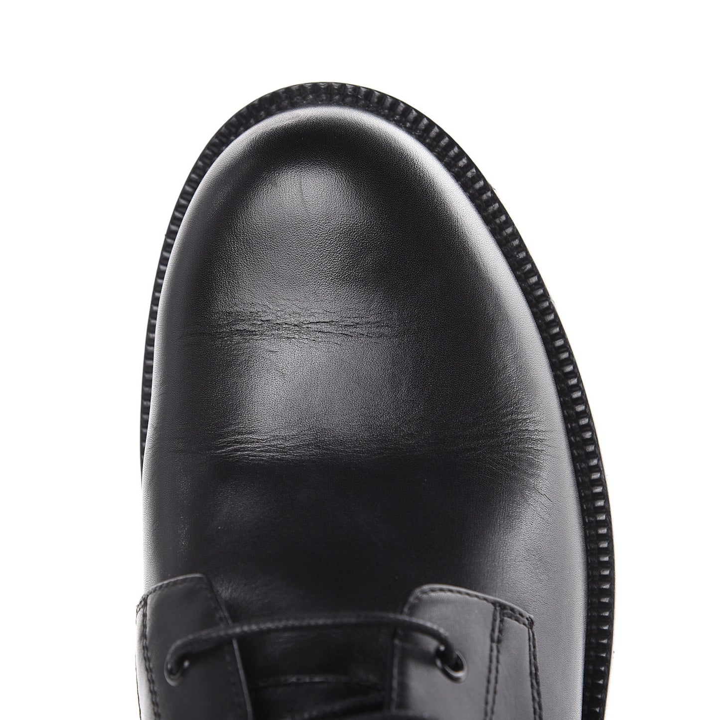 Smooth Calfskin Studded Boots 39 Black