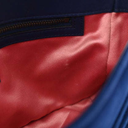 Gucci Velvet Matelasse Small GG Marmont Shoulder Bag Cobalt Blue 13 of 20