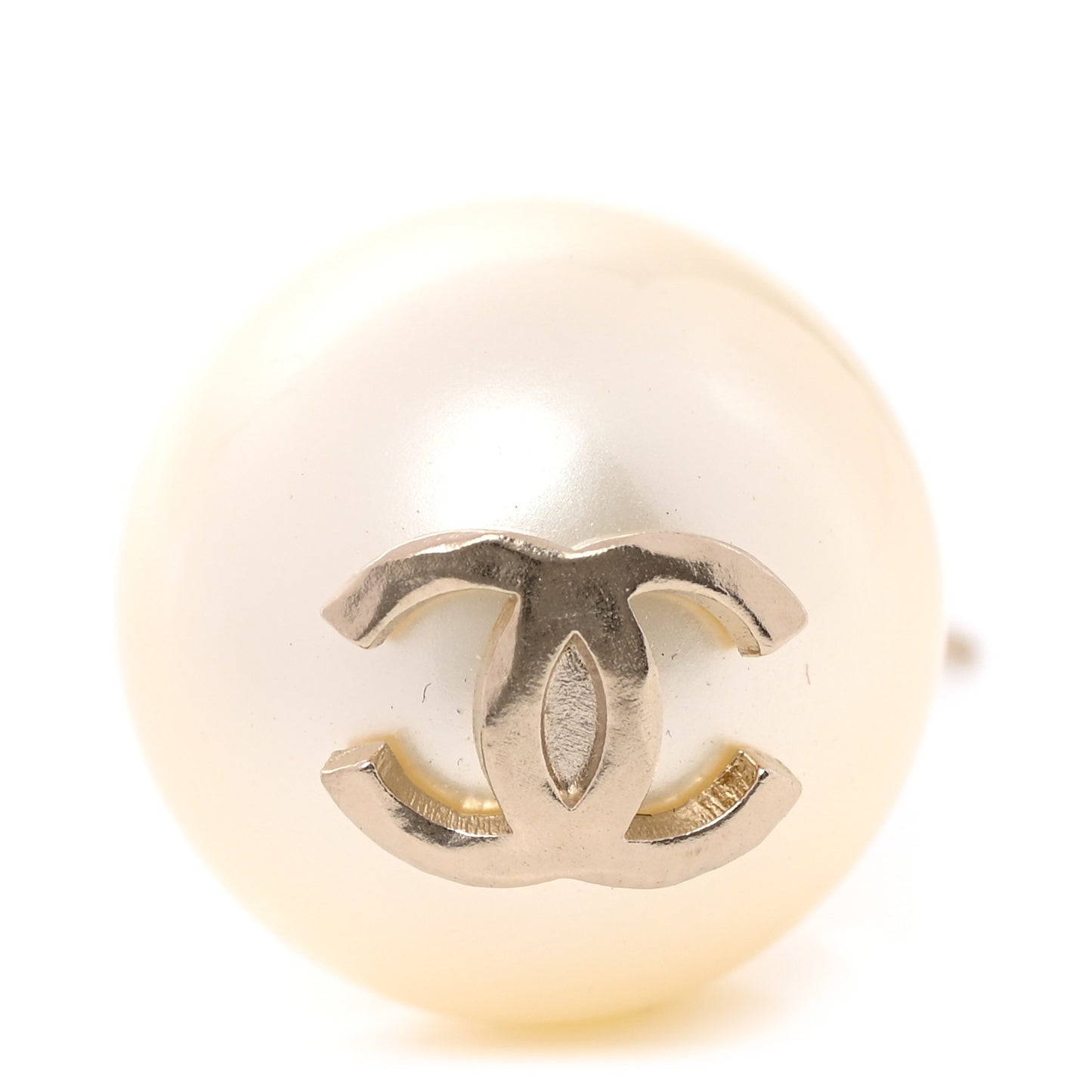 Pearl CC Drop Earrings Gold