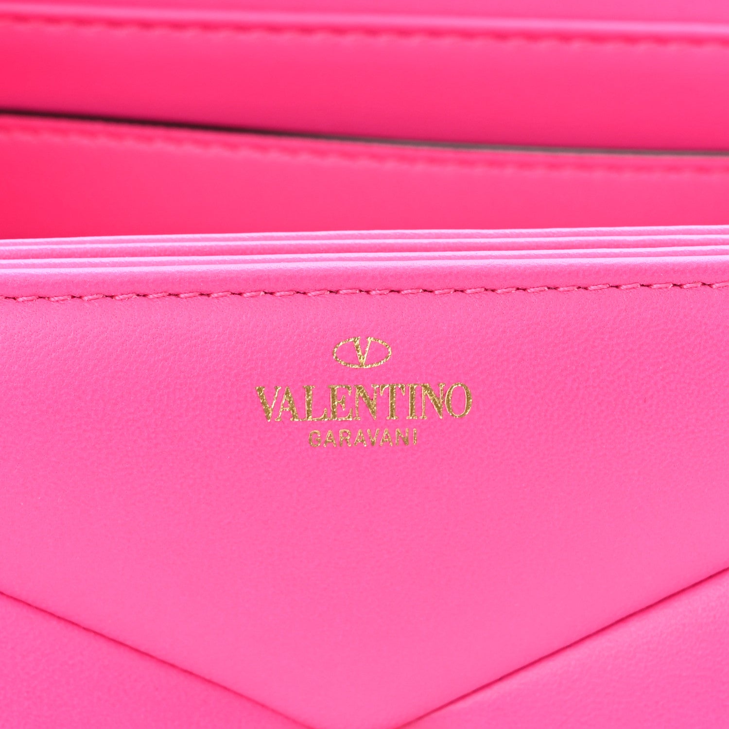 Valentino Garavani Nappa One Stud Chain Clutch Pink PP 6 of 10