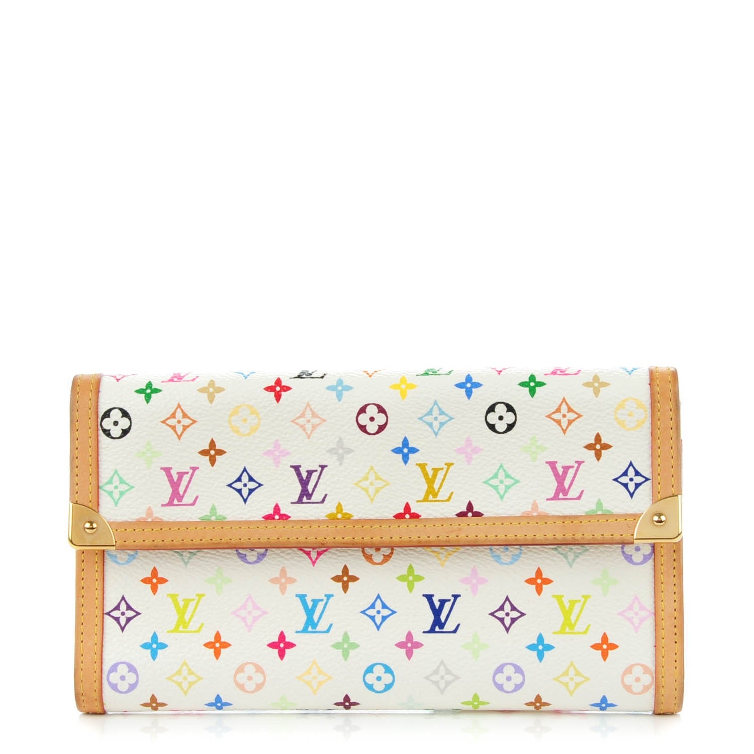 Louis Vuitton Monogram Multicolor Porte Tresor International Wallet White 1 of 7