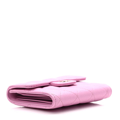 Chanel Caviar Quilted Compact Flap Wallet Pink 4 of 7