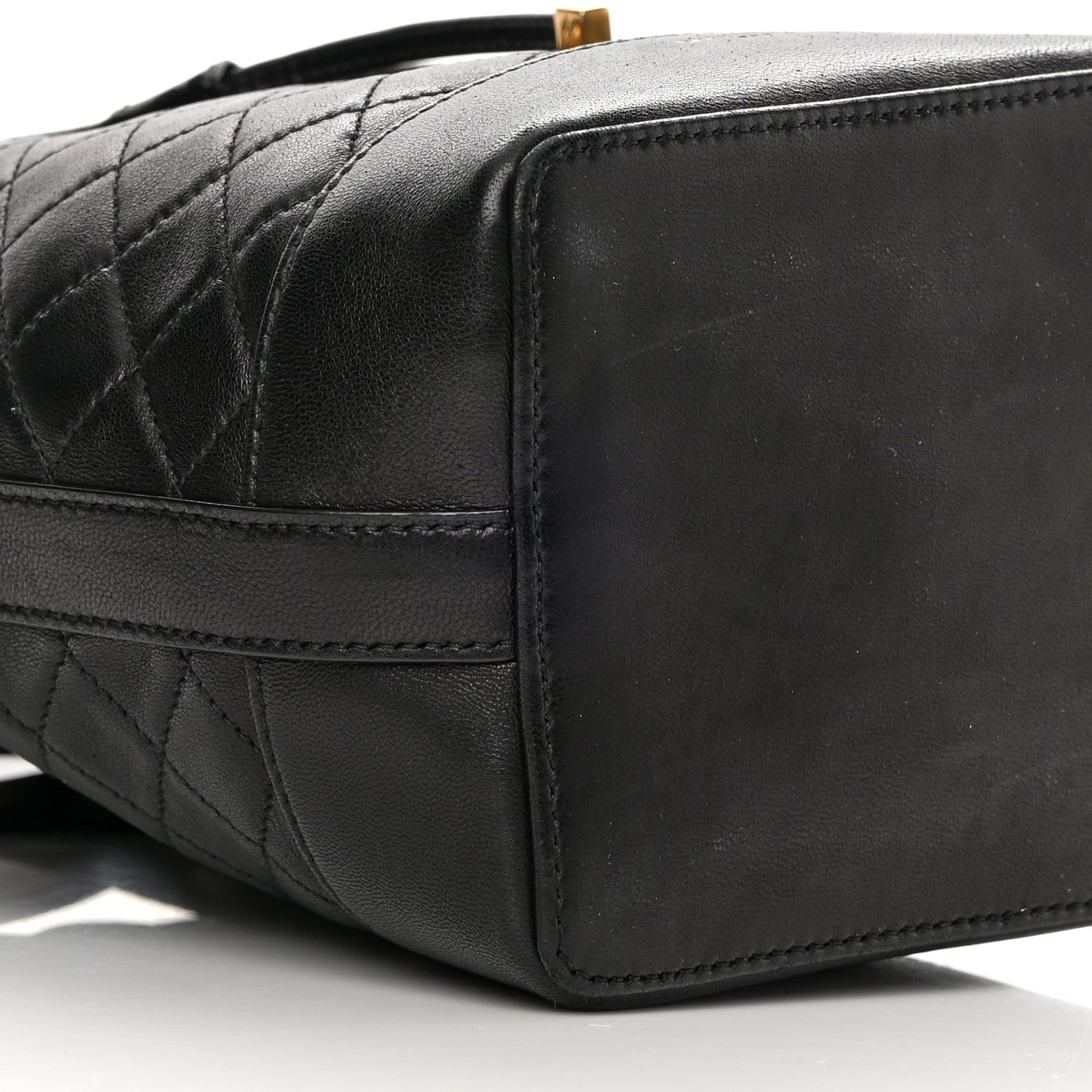 Saint Laurent Lambskin Quilted Small Emmanuelle Bucket Bag Black 9 of 10