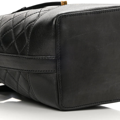 Saint Laurent Lambskin Quilted Small Emmanuelle Bucket Bag Black 9 of 10