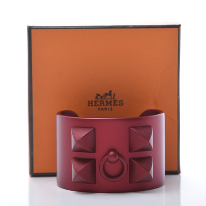 Hermes Aluminium Sunset Collier De Chien CDC Bracelet T2 Rouge H 5 of 5