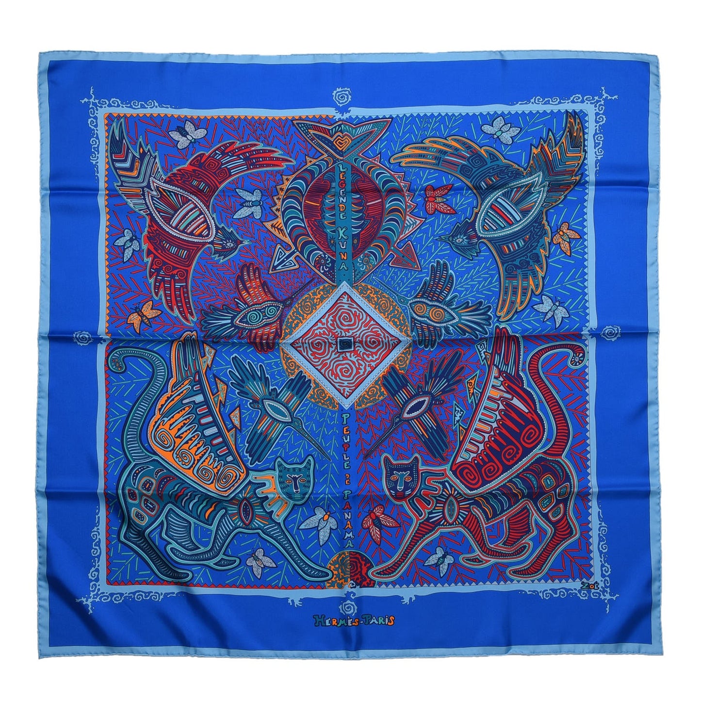 Silk Legende Kuna Peuple de Panama Scarf 90