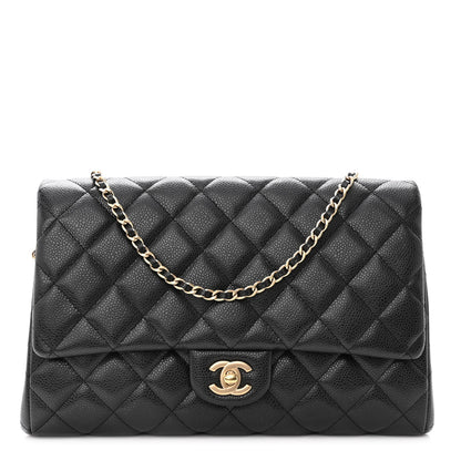 Chanel Caviar Quilted Clutch With Chain Flap Black 1 of 10