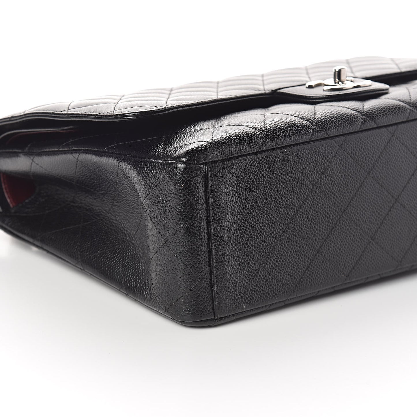 Caviar Quilted Maxi Double Flap Black
