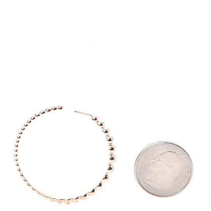 Van Cleef & Arpels 18K Rose Gold Extra Large Perlee Hoop Earrings 2 of 7