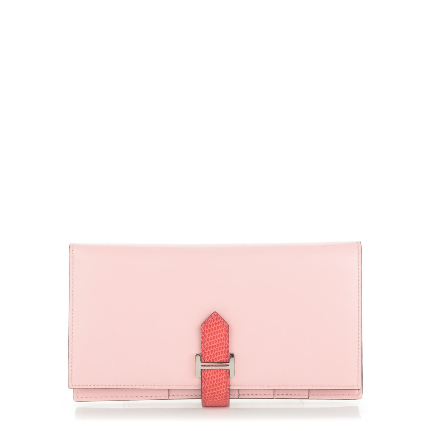Tadelakt Lizard Bearn Gusset Wallet Rose Sakura Bougainvillea