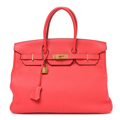Hermes Togo BIRKIN 35 Rouge Pivoine 1 of 10