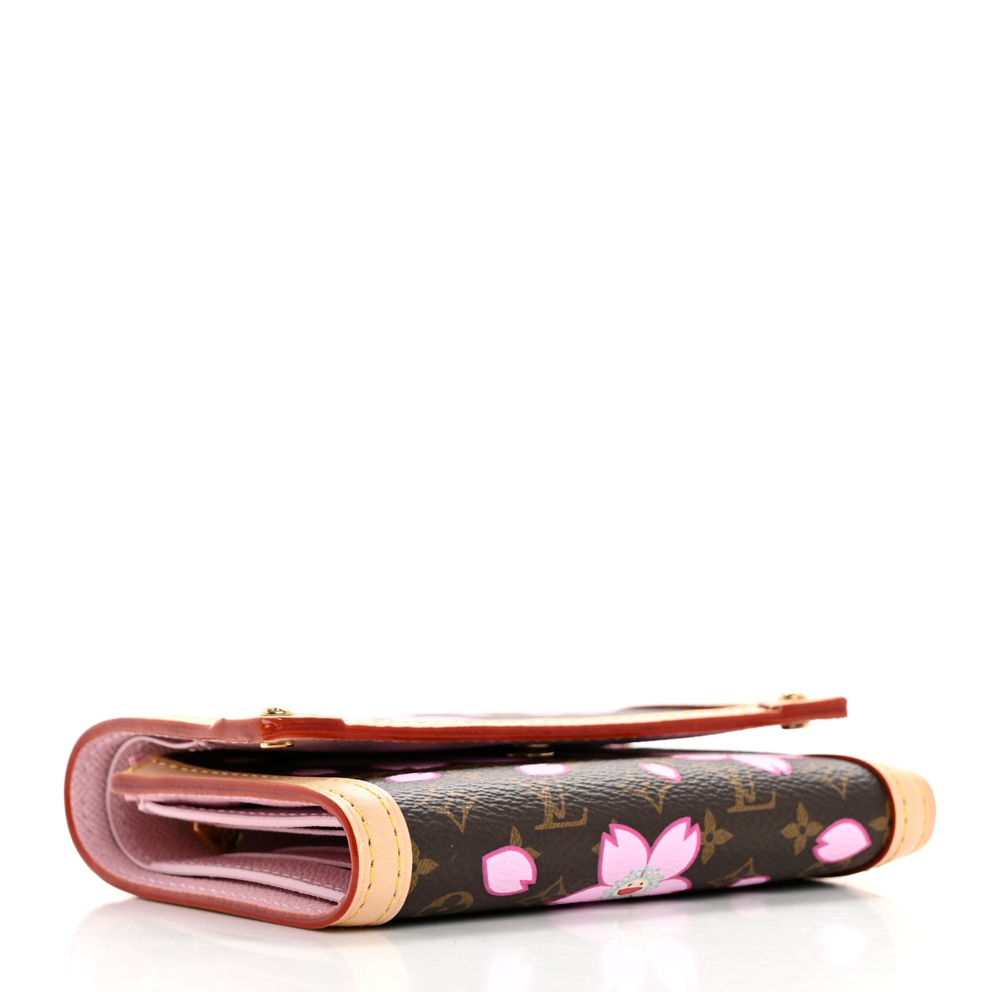 LV X TM Monogram Cherry Blossom Victorine Wallet Sakura Brown