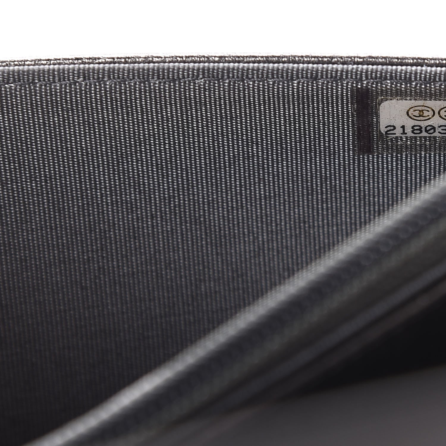 Chanel Metallic Goatskin Quilted Diamond CC Wallet On Chain WOC Pewter 11 of 12