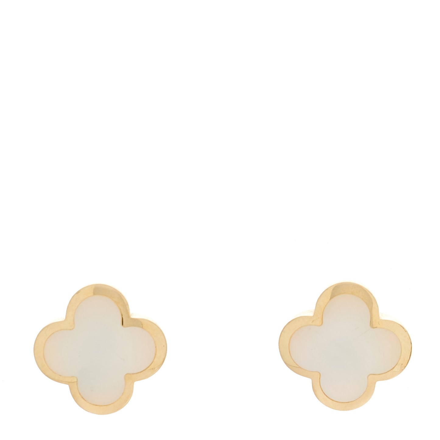 18K Yellow Gold Mother of Pearl Pure Alhambra Earrings