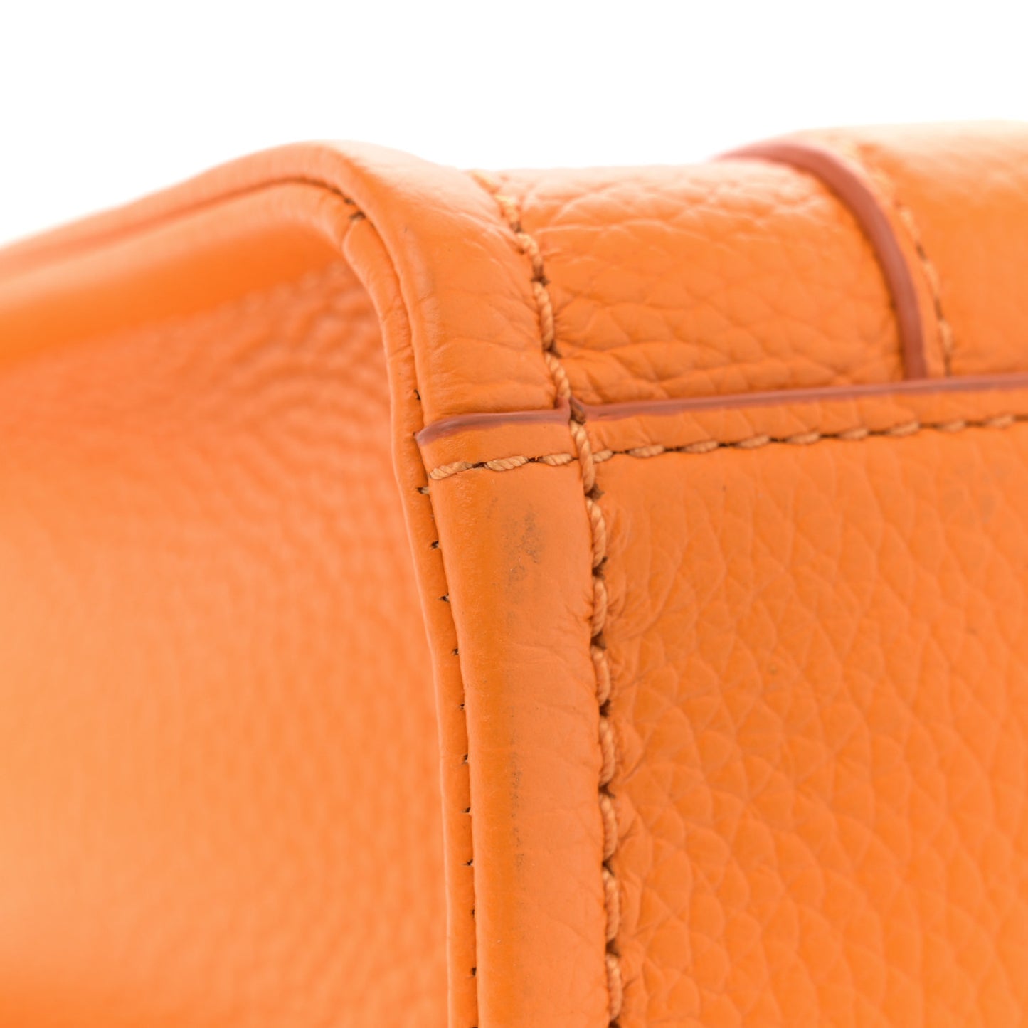 Grained Calfskin Mini The Tote Bag Artisan Gold