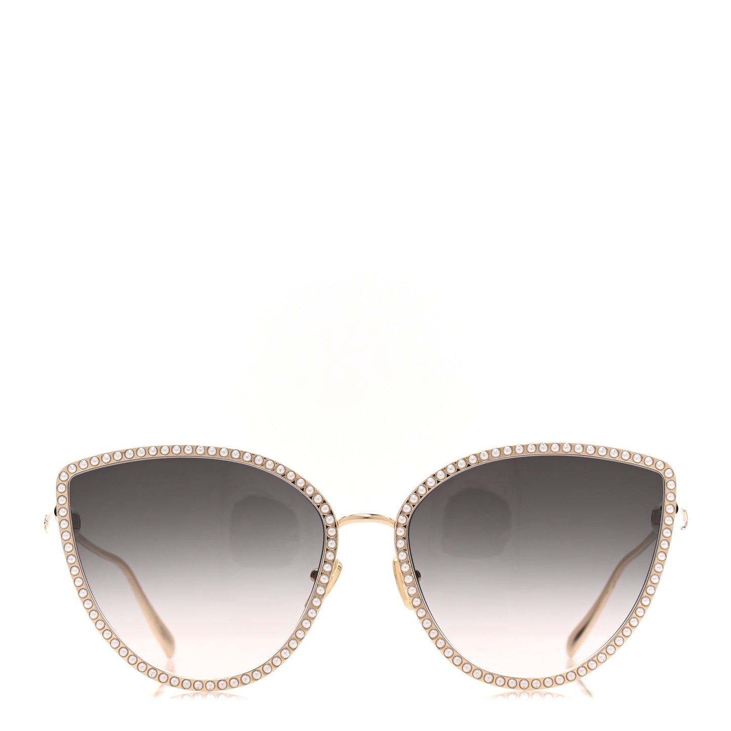 Pearl LV Cat Eye Sunglasses Z1995U Gold