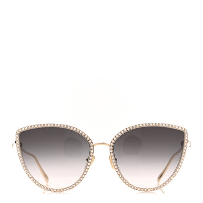 Louis Vuitton Pearl LV Cat Eye Sunglasses Z1995U Gold 2 of 8
