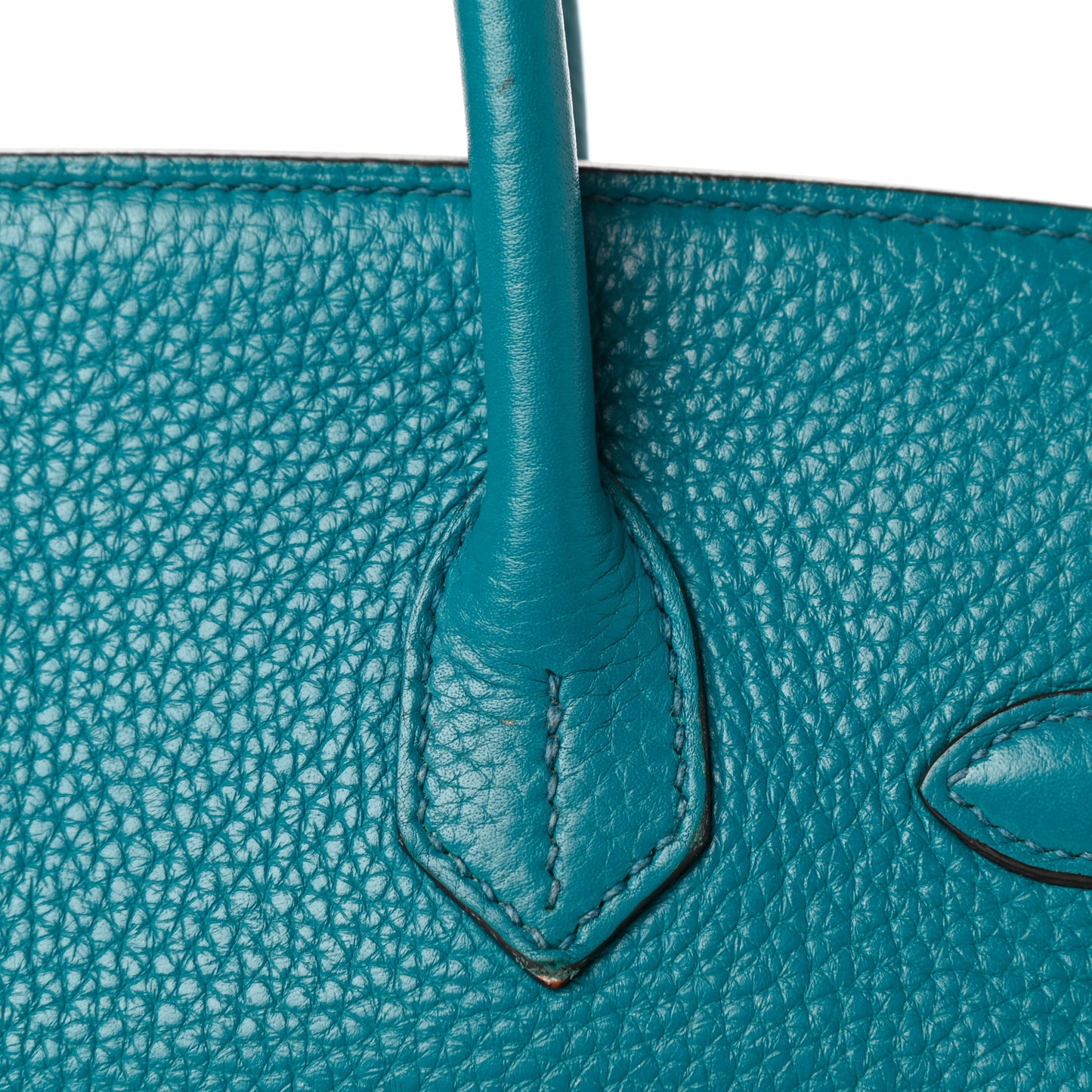 Taurillon Clemence Birkin 30 Bleu Izmir