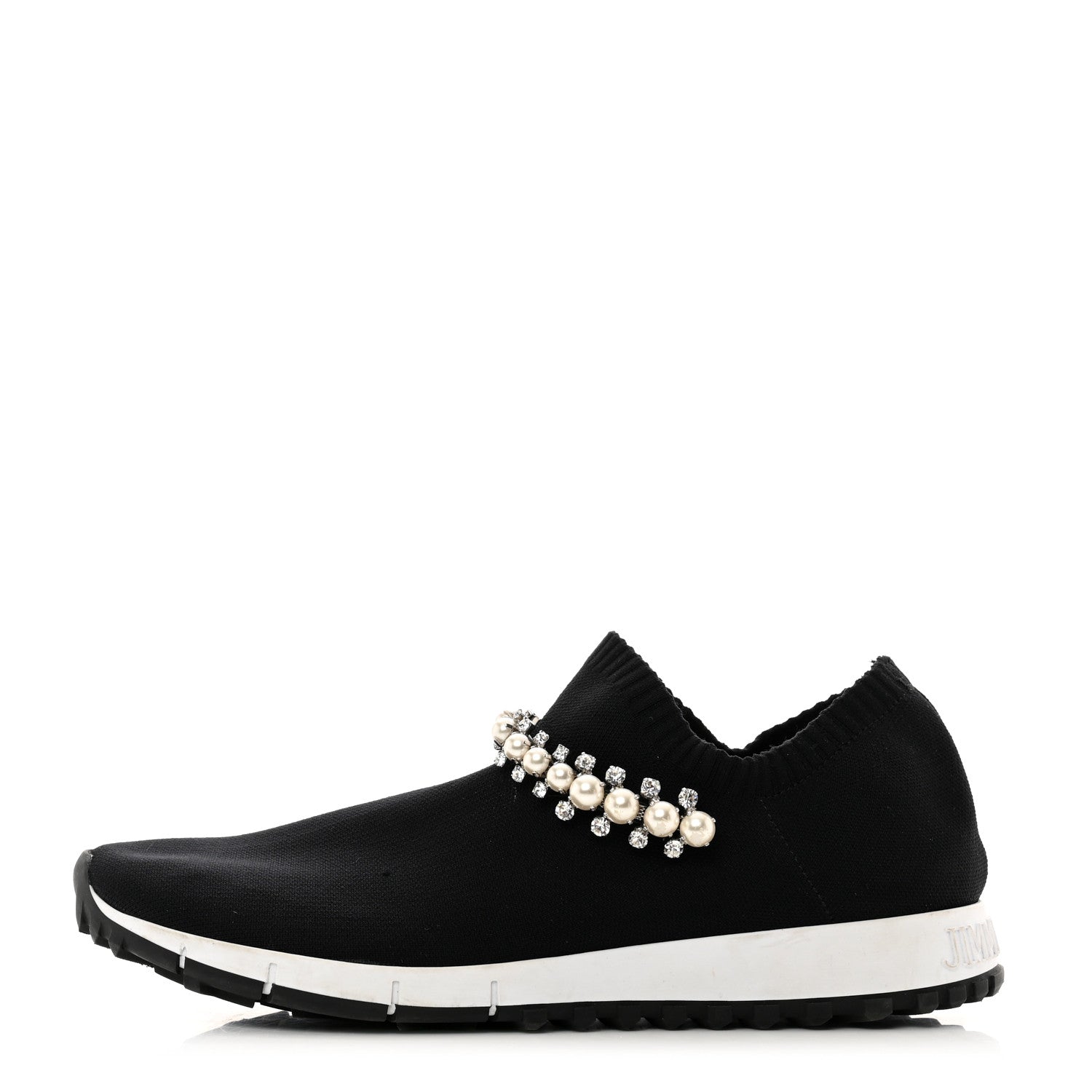 Jimmy Choo Knit Crystal Verona Sneaker 39.5 Black 1 of 9