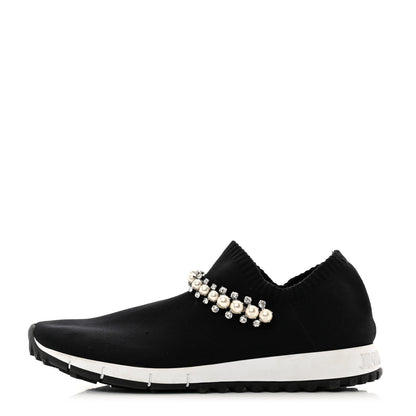 Jimmy Choo Knit Crystal Verona Sneaker 39.5 Black 1 of 9