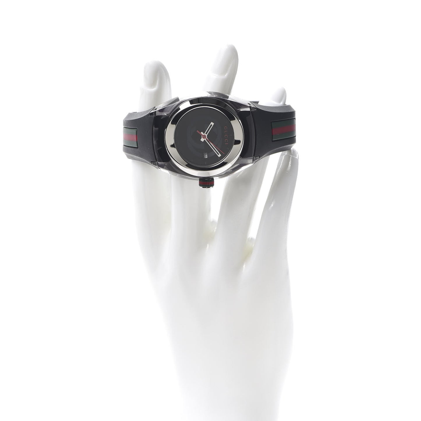 Stainless Steel Rubber 36mm Sync Web Quartz Watch Black