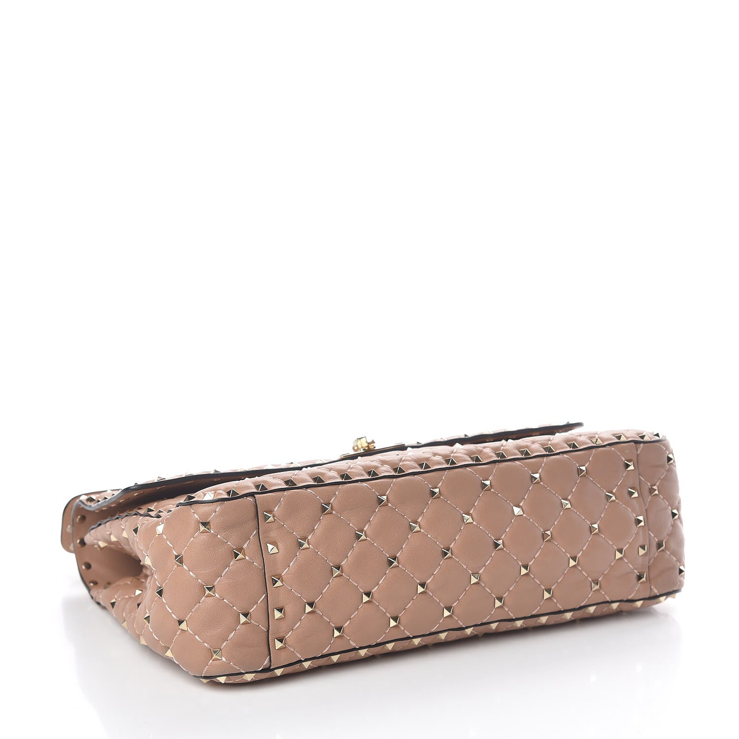 Valentino Garavani Nappa Large Rockstud Spike Shoulder Bag Soft Noisette 5 of 15
