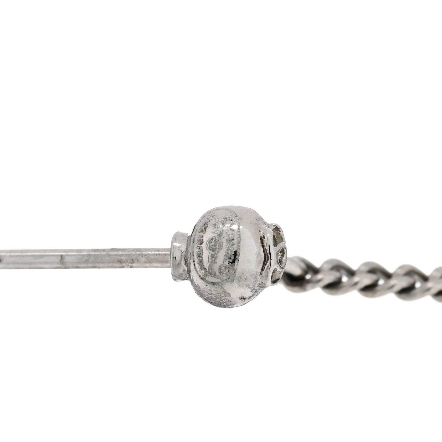 Baguette Crystal CC Drop Earrings Silver