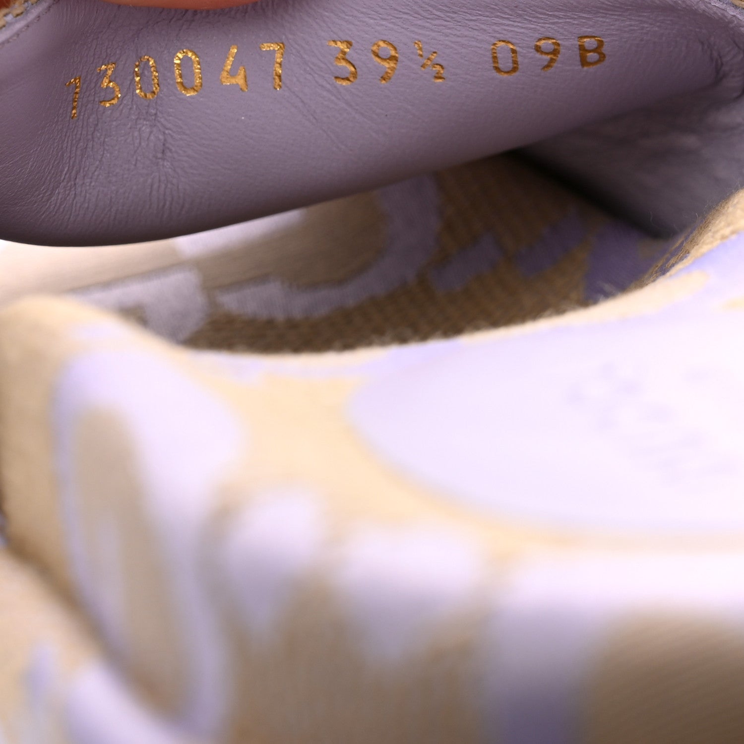 Gucci Monogram Jumbo GG Platform Slide Wedge Sandals 39.5 Beige Lapis 7 of 7