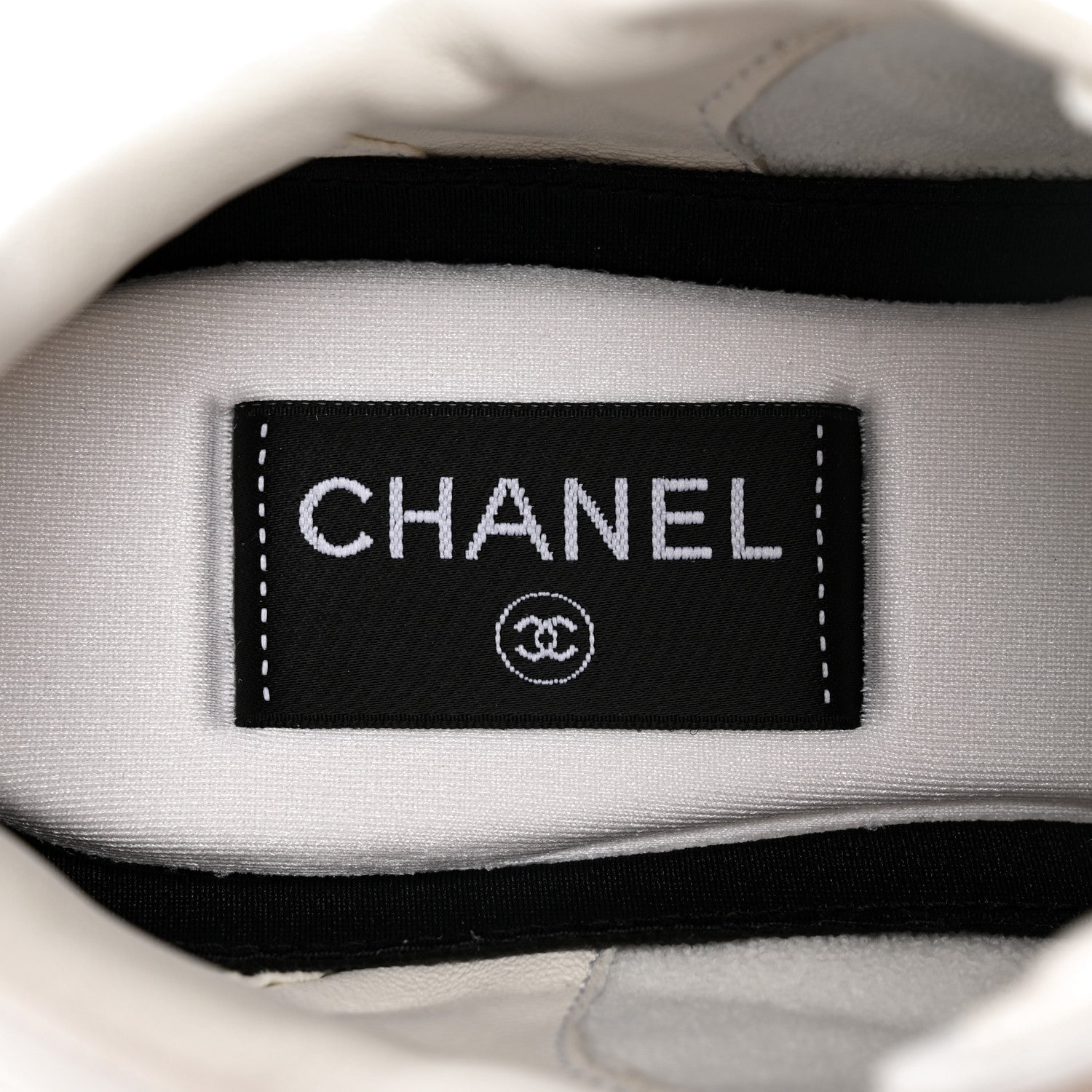 Chanel Suede Calfskin Quilted Sneakers 38 White 9 of 11