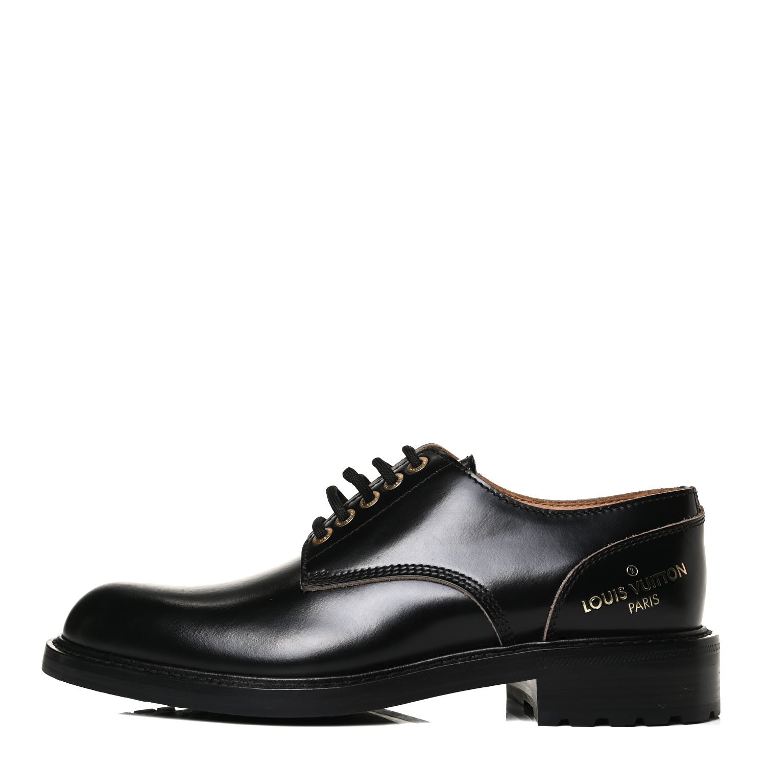 Louis Vuitton Calfskin Mens Derby Shoes 7.5 Black 1 of 11