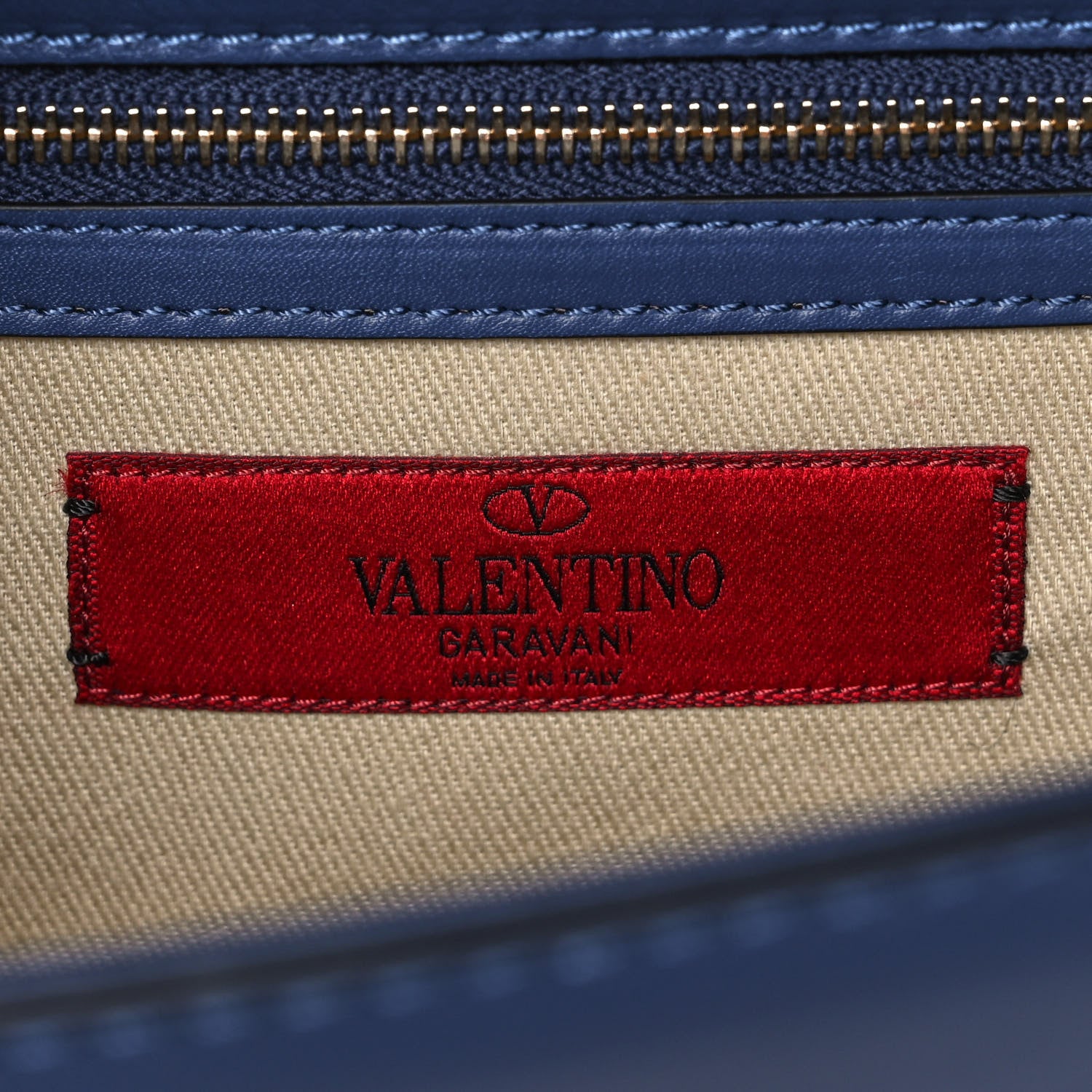 Valentino Garavani Vitello Medium Glam Lock Rockstud Flap Indigo 5 of 10