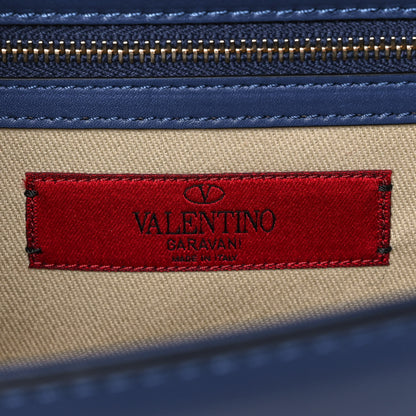 Valentino Garavani Vitello Medium Glam Lock Rockstud Flap Indigo 5 of 10