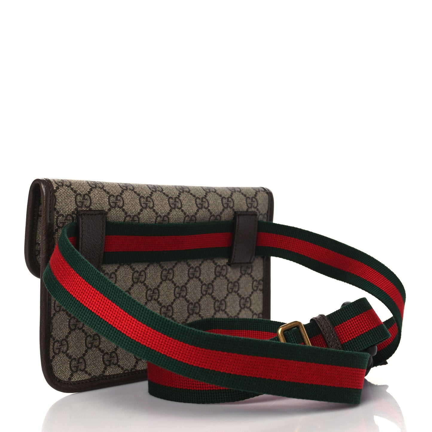 GG Supreme Monogram Neo Vintage Web Belt Bag Brown